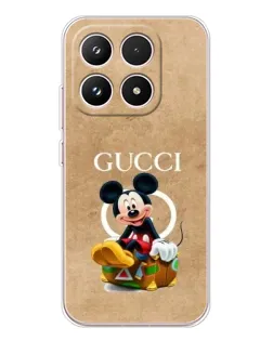 Чехол для Xiaomi 17 с картинкой «Микки Маус Gucci — крафт»