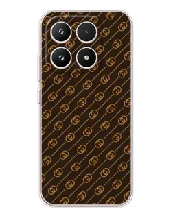 Чехол для Xiaomi 17 с картинкой «Gucci — золотые диагонали»