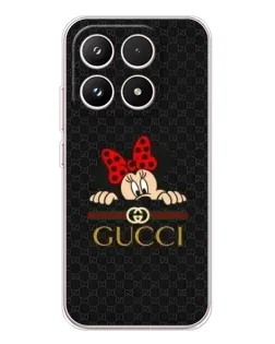 Чехол для Xiaomi 17 с картинкой «Минни Маус Gucci — черный»