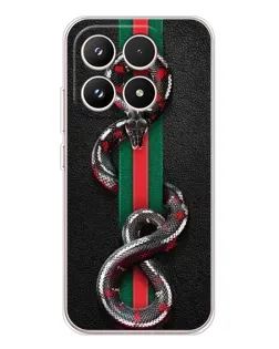 Чехол для Xiaomi 17 с картинкой «Gucci — змея на полосе»