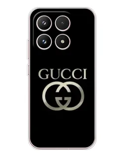 Чехол для Xiaomi 17 с картинкой «Gucci — золото на черном»