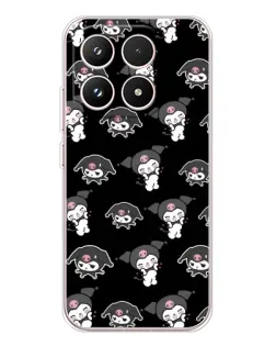 Чехол для Xiaomi 17 с картинкой «Черный паттерн Kuromi»