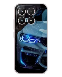 Чехол для Xiaomi 17 с картинкой «Взгляд BMW с синими фарами»