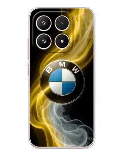 Чехол для Xiaomi 17 с картинкой «Золотистый дым BMW»