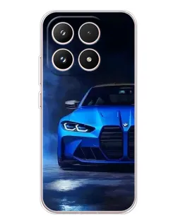Чехол для Xiaomi 17 с картинкой «Голубая BMW M4»