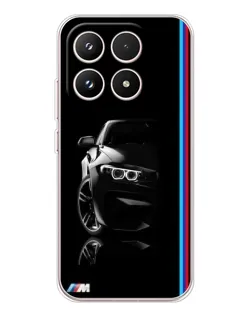 Чехол для Xiaomi 17 с картинкой «Силуэт BMW в темноте»