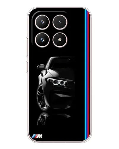 Чехол для Xiaomi 17 с картинкой «Силуэт BMW в темноте»