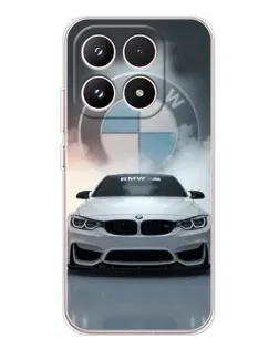 Чехол для Xiaomi 17 с картинкой «BMW в белом дыму»