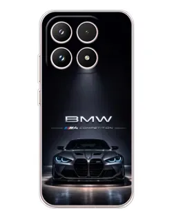 Чехол для Xiaomi 17 с картинкой «BMW сквозь ночной город»