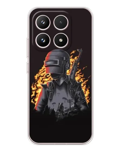 Чохол для Xiaomi 17 з картинкою «PUBG — вогняний силует»