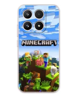 Чехол для Xiaomi 17 с картинкой «Minecraft классический мир»
