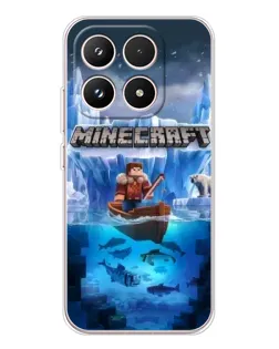 Чехол для Xiaomi 17 с картинкой «Minecraft ледяной мир»