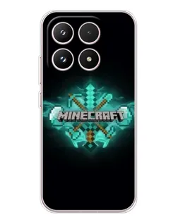 Чехол для Xiaomi 17 с картинкой «Minecraft Diamond лого»