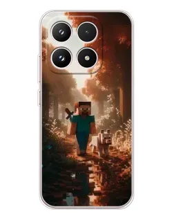 Чехол для Xiaomi 17 с картинкой «Стив в лесу»
