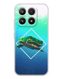 Чехол для Xiaomi 17 с картинкой «Черепаха Minecraft»