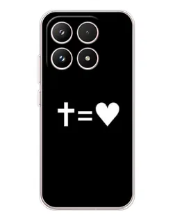 Чехол для Xiaomi 17 с картинкой «Крест и Сердце»