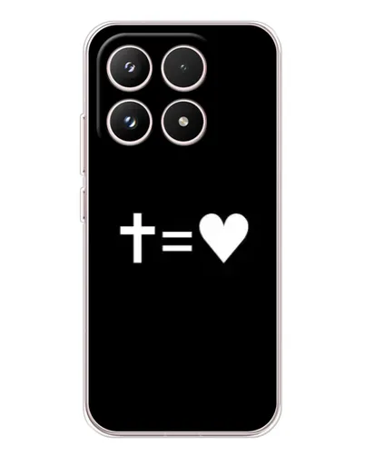 Чехол для Xiaomi 17 с картинкой «Крест и Сердце»