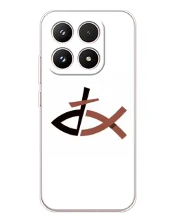 Чехол для Xiaomi 17 с картинкой «Рыба и крест»