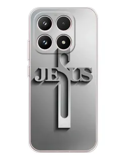 Чохол для Xiaomi 17 з картинкою «Металевий хрест Jesus»