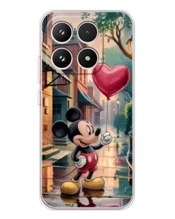 Чехол для Xiaomi 17 с картинкой «Микки и шарик-сердце»