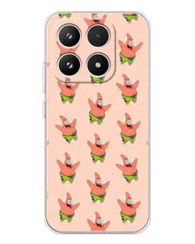 Чехол для Xiaomi 17 с картинкой «Патрик Стар паттерн»