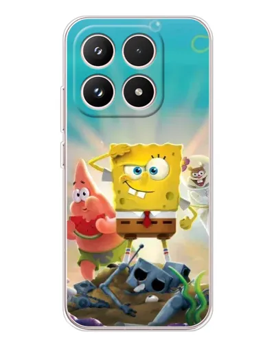 Чехол для Xiaomi 17 с картинкой «Спанч Боб победитель»