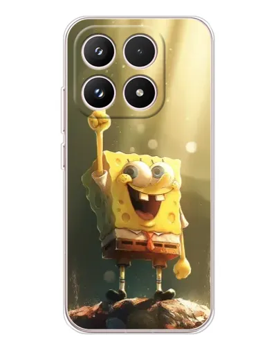 Чехол для Xiaomi 17 с картинкой «Сияющий Спанч Боб»