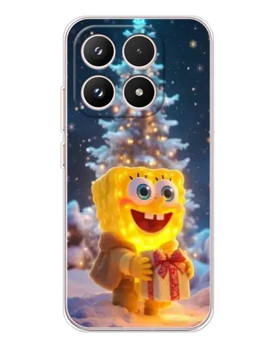 Чехол для Xiaomi 17 с картинкой «Рождественский Спанч Боб»