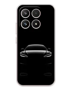 Чехол для Xiaomi 17 с картинкой «Силуэт Tesla Night»