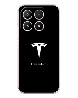 Чехол для Xiaomi 17 с картинкой «Tesla White Logo»