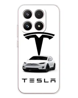 Чехол для Xiaomi 17 с картинкой «Tesla White Style»