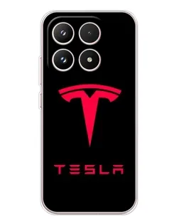Чехол для Xiaomi 17 с картинкой «Tesla Red Logo»