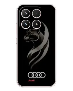 Чехол для Xiaomi 17 с картинкой «Графика — пантера и Audi»