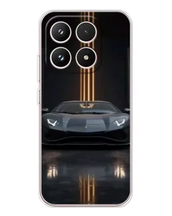 Чехол для Xiaomi 17 с картинкой «Lamborghini золотые линии»