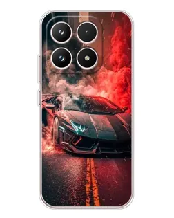 Чехол для Xiaomi 17 с картинкой «Lamborghini красный дым»