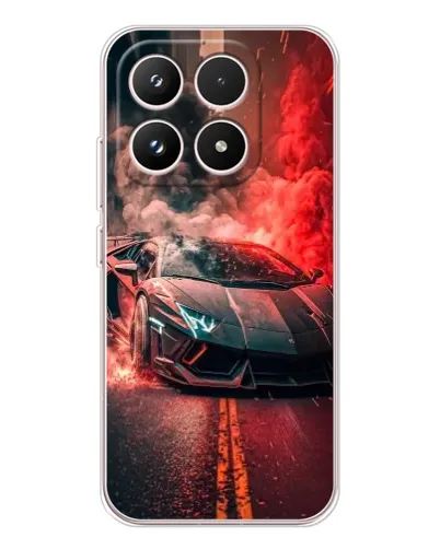 Чехол для Xiaomi 17 с картинкой «Lamborghini красный дым»