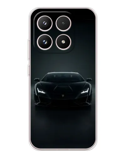 Чехол для Xiaomi 17 с картинкой «Черный Lamborghini Aventador»