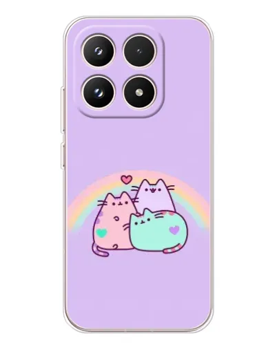 Чехол для Xiaomi 17 с картинкой «Радужные Пушины»
