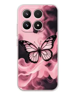 Чехол для Xiaomi 17 с картинкой «Бабочка в дыму»