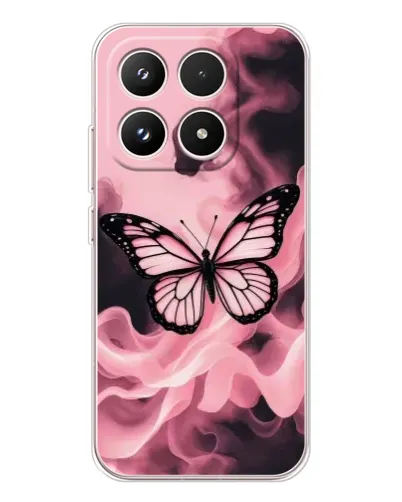 Чехол для Xiaomi 17 с картинкой «Бабочка в дыму»