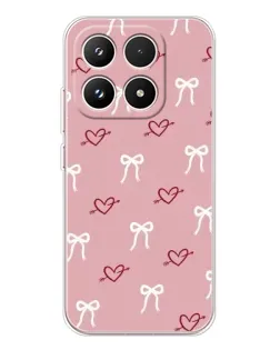 Чехол для Xiaomi 17 с картинкой «Сердца и банты»