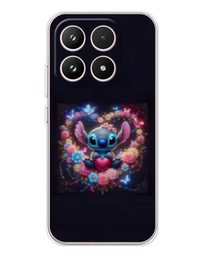 Чехол для Xiaomi 17 с картинкой «Stitch в цветах» Чехол для Xiaomi 17 с картинкой «Stitch в цветах»