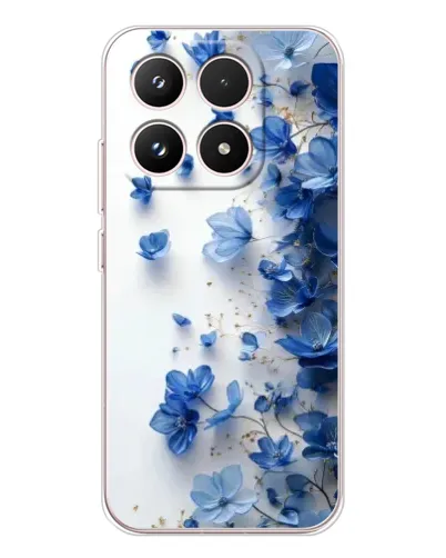 Чохол для Xiaomi 17 з картинкою «Блакитний квітковий каскад»