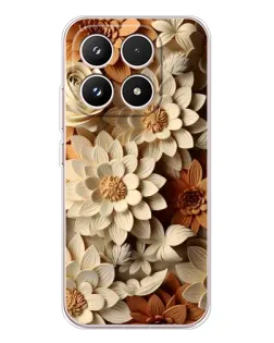 Чохол для Xiaomi 17 з картинкою «Бежевий флористичний декор» Чохол для Xiaomi 17 з картинкою «Бежевий флористичний декор»