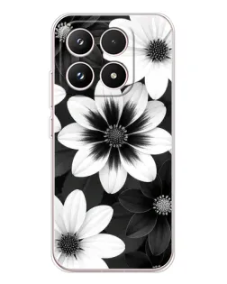 Чохол для Xiaomi 17 з картинкою «Монохромні айстри» Чохол для Xiaomi 17 з картинкою «Монохромні айстри»