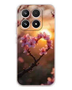 Чохол для Xiaomi 17 з картинкою «Рожевий цвіт сердечко на тлі заходу» Чохол для Xiaomi 17 з картинкою «Рожевий цвіт сердечко на тлі заходу»