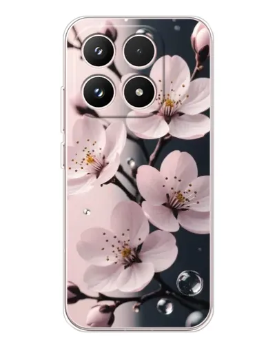 Чохол для Xiaomi 17 з картинкою «Ніжня сакура та краплі» Чохол для Xiaomi 17 з картинкою «Ніжня сакура та краплі»