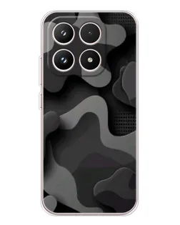 Чехол для Xiaomi 17 с картинкой «Темный абстрактный камуфляж»