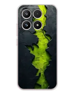Чехол для Xiaomi 17 с картинкой «Салатовый разлом скалы»