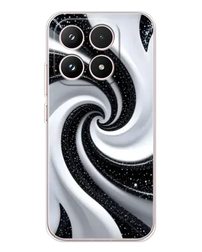 Чехол для Xiaomi 17 с картинкой «Черно-белая спираль»